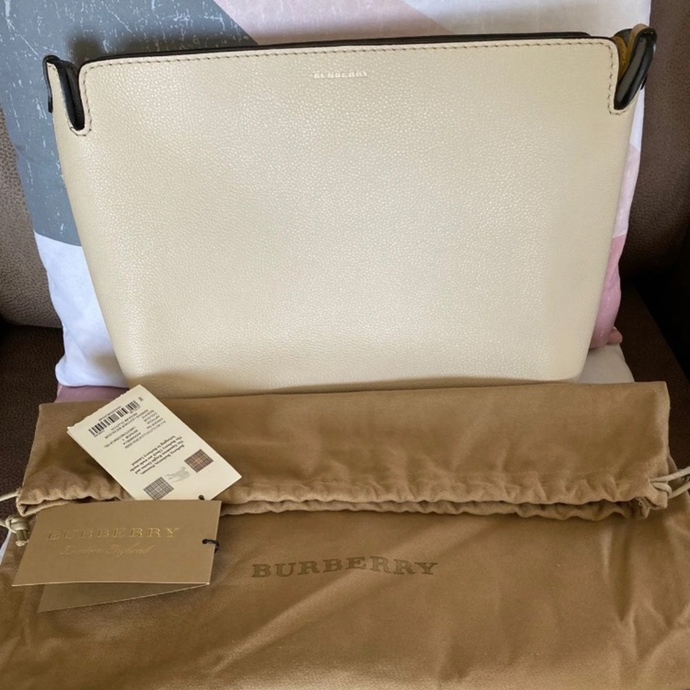 Burberry Medium Tri-tone Leather Clutch